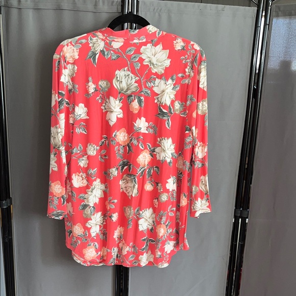 Charter Club Coral Floral Blouse - Picture 7 of 9